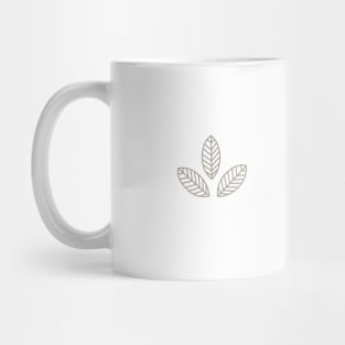 Minimalist Leaves in Grey Mug